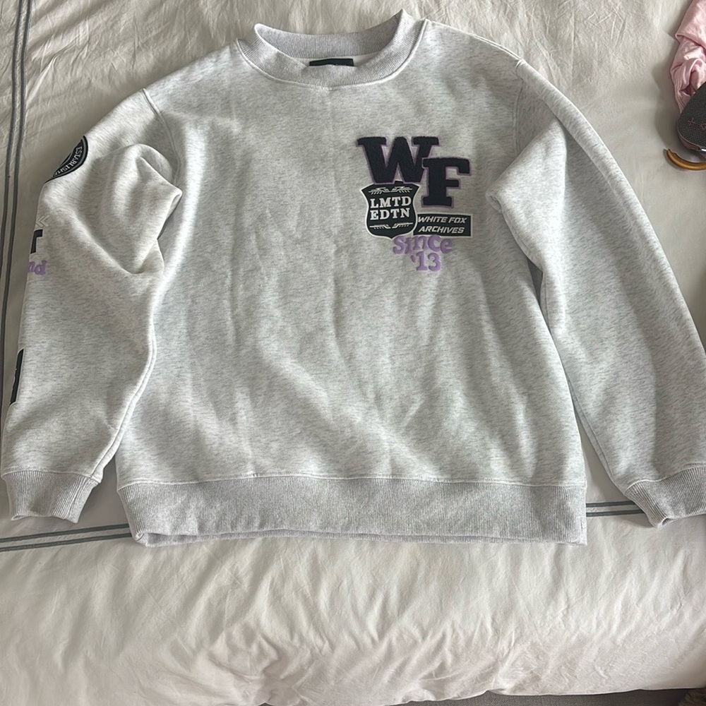Gray Whitefox limited edition, Women’s Crewneck, XS-S, never worn